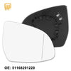 BMW X5 Right Rearview Mirror Glass Heated with Backing Plate