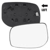 Toyota Yaris Left Side Rear View Mirror Glass Black with Backing Plate 159g