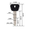 YAMAHA SVS400 XJR1200 FJR1300 R1 R6 FZ1 FZ6 Uncut Blade Blank Key