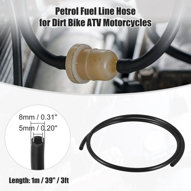 Motorcycle Dirt Bike Fuel Vent Line Hose 0.31'' x 3ft Petrol Gas Tube