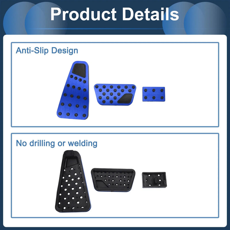 Dodge RAM 1500 Automatic Foot Accelerator Pedal Covers 2 x Blue (2010-2018)