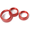 Challenger Charger 3 x AC Radio Switch Trim Ring Knob Covers Red (2015-2020)
