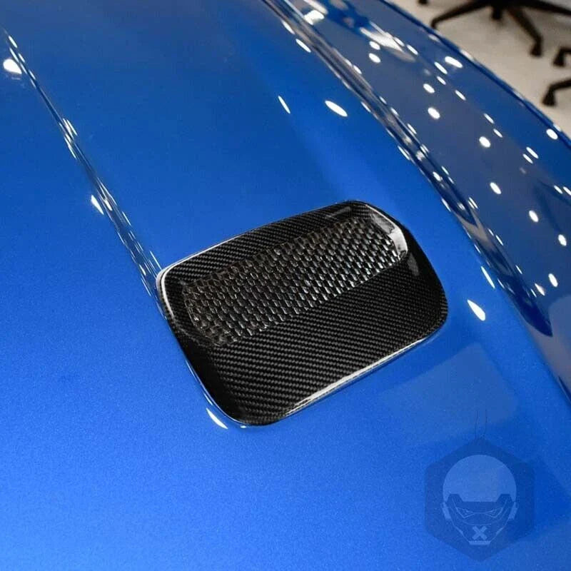 Mustang 2018-2022 Carbon Fiber Car Engine Hood Air Outlet Vent Cover Trim