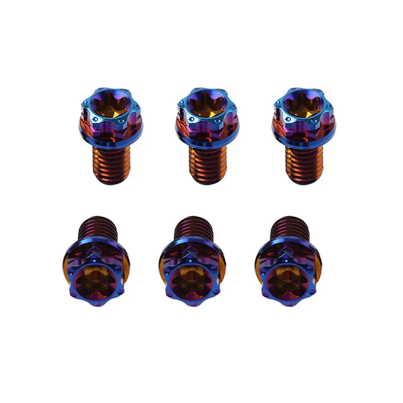 Motorcycle Bike 6 x M10x10mm Titanium Torx Head Flange Screws