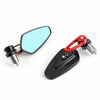 F2 Motorcycle 7/8" Red Aluminum Handlebar End Mirrors
