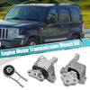 Jeep Cherokee, Chrysler 200 2.4L Engine Motor Transmission Mounts Set (2011-2017)