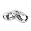 Harley Dyna Softail Sportster Chrome Oval Rear View Mirror Covers