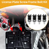 Universal Motorcycle License Plate Screws Cover / 40 mm / Black