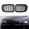 BMW 3 Series E46 4 Door Front Twin Bar Grille Trim (1999-2001)