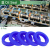 Oil Seal Rotary Shaft Seal TPU 31.5x46.5x10mm High Pressure Blue 5 pcs