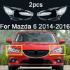 Mazda 6 2 x Left Right Side Headlight Clear Cover Lens+Seal Glue (2014–2016)