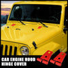 Jeep Wrangler 2007-2018 Red Engine Hood Hinge Cover Trim
