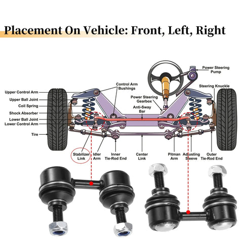 Chevrolet Prizm 2 x Front Stabilizer Sway Bar Links (1998-2002)