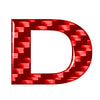Car Badge Emblem Alphabet Letter D Carbon Red D Decals Stickers