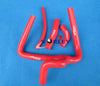 Honda CR250 CR250R Aluminum Radiator & BLACK Silicone Y Hose (2002-2004)