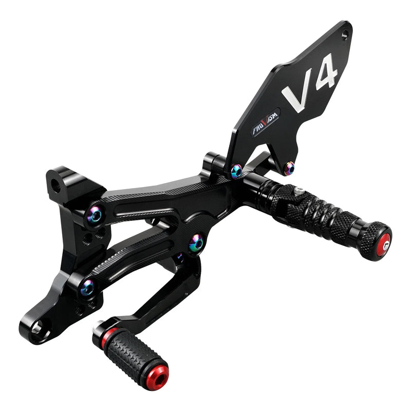 Ducati Panigale V4 Adjustable CNC Rearset Footpegs (2018-2022)