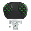 Harley Touring Street Glide Black+Green Passenger Sissy Bar Backrest Pad