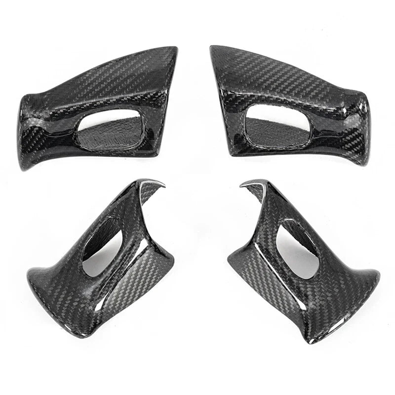 Hummer H2 Dry Real Carbon Fiber Interior Steering Wheel Button Cover (2003-2007)