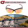 Motorcycle Goggles / 1 pair Red Lens Orange Black Frame Tri-acetel Cellulose PC