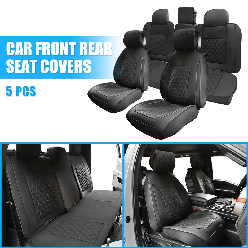 Toyota Tacoma 5 x Black Front Rear Seat Covers (2005-2024)