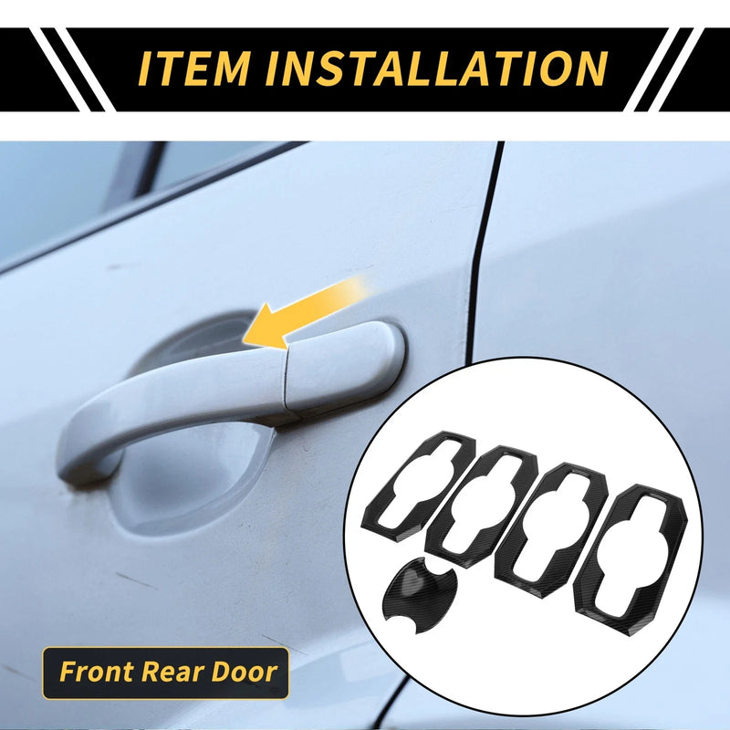 Toyota Tundra Carbon Fiber Front Rear Door Handle Bowl Caps (2022-2024)