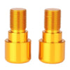 Motorcycle Dirt Bike 18mm Gold Handlebar Grips End Cap Plugs