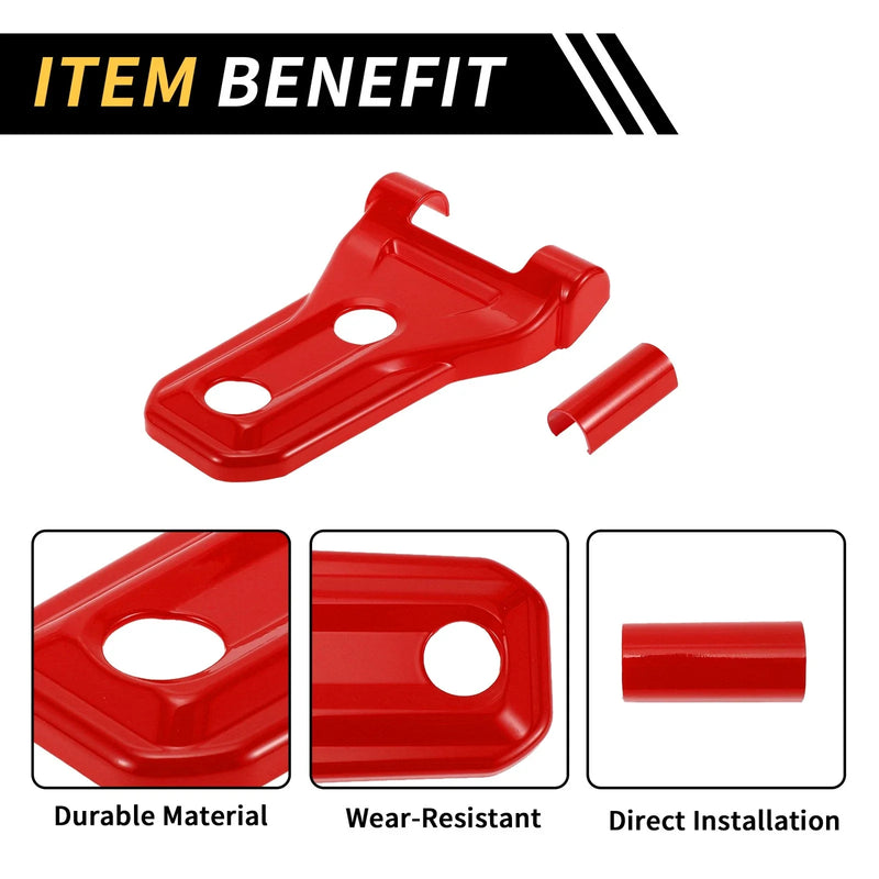 Jeep Wrangler JL JLU Red Front Engine Hood Hinge Cover Trim (2018-2024)