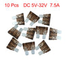 Car Motorcycle Boat Fuse 10pcs DC 5V-32V 7.5A Universal Medium Blade Style