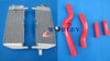 Yamaha YZ250 Aluminum Radiator + Red Hose (1996-2001)