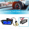 Truck Car Voltmeter Display 2-in-1 Digital Water Temp & Oil Pressure Gauge