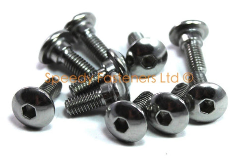 Honda CBR NSR VFR Stainless Fairing Bolts m6 x16mm +4mm Shoulder Shank x10