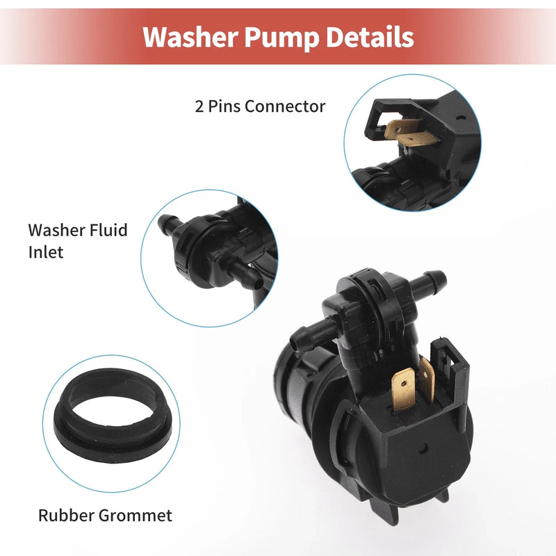 Honda Odyssey Windshield Washer Pump w/ Grommet (2005-2010)