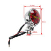 Cafe Racer Bobber Chopper Motor Chrome LED Rear Stop Brake Tail Light