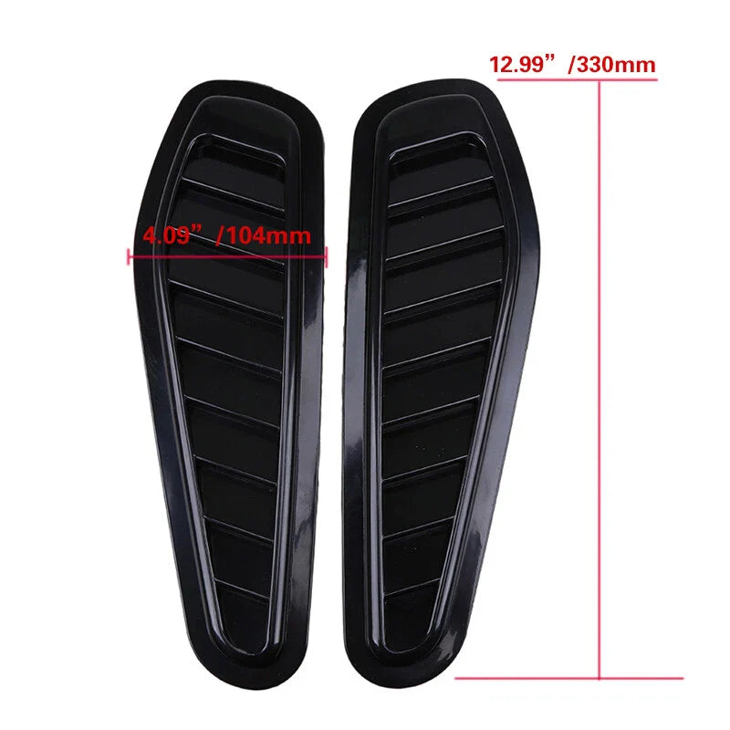 2 x Universal Car Decorative Air Flow Intake Scoops