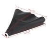 Black Real Leather Red Stitch Gear Shift Knob Boot Cover