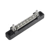 Black Red 6 Way Bus Bar Power Distribution Terminal Block 12V 150A