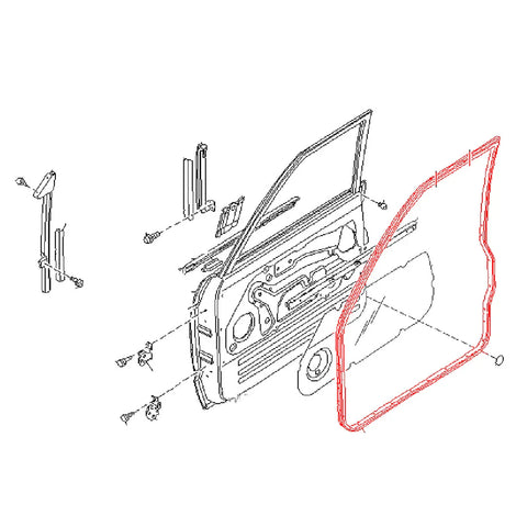 Nissan Patrol Safari ST Y60 1987-1997 Front Door Weatherstrip