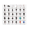 1000pc Universal Car Retainer Clips Fasteners Trim Rivet Bumper Clips