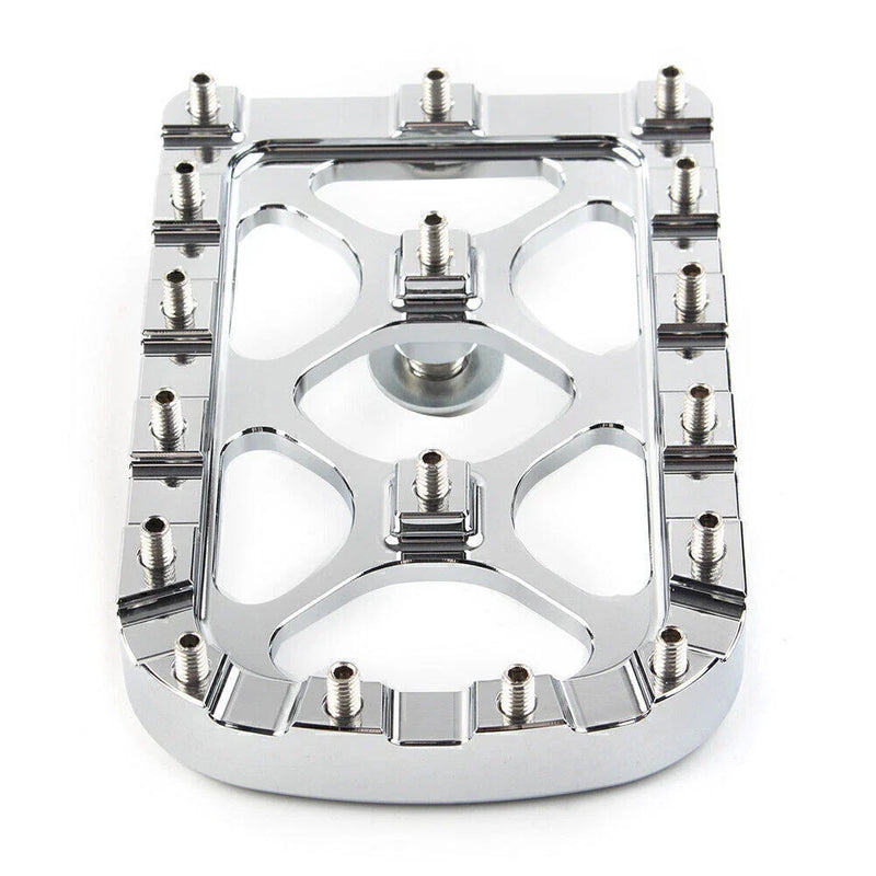 Harley Electra Glide, Softail 2 x Chrome MX Style Large Brake Pedal Pad Covers
