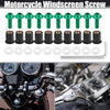 Motorcycle Fairing Green 10 x M5 5mm Windscreen Screws
