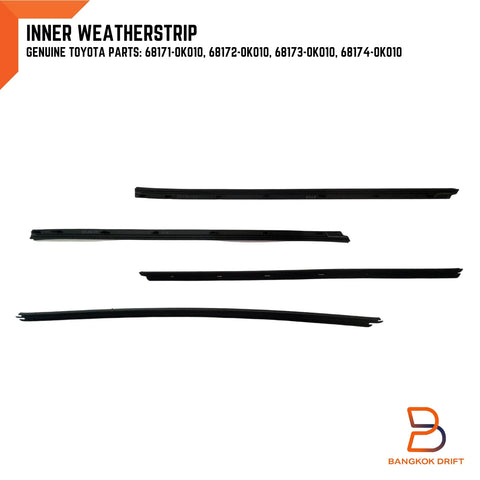 Toyota Hilux Ute 4DR Weatherstrip Inner Outer Glass Door Seal (05-14)
