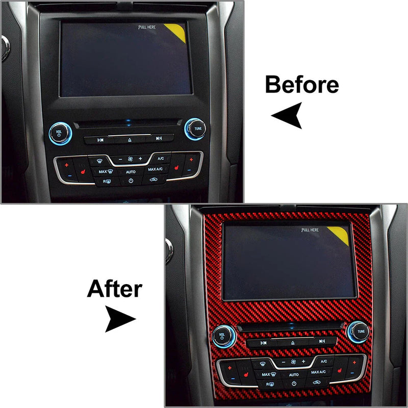 Ford Fusion Mondeo Carbon Fiber GPS Navigation Panel Cover Trim (13-19)