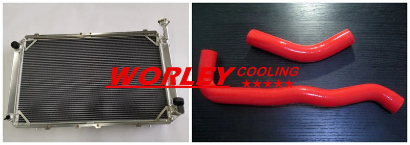 Nissan Patrol Y60 4.2L (1997-1999) + RED Hoses 3ROW Aluminum Radiator