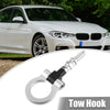 BMW 325i 335i Silver Tone Front Bumper Screw-On Tow Hook Towing Bar