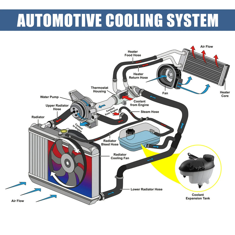 Mercedes-Benz S65 Coolant Radiator Reservoir Tank with Cap Sensor (2007-2013)