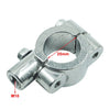 25MM M10 Motorcycle Silver Handlebar Mirror Mount Holder Clamp