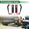 Motorcycle Hand Grips Cover Handlebar End Grips Side Diamond Pattern
