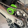Motorcycle Green Chain Tensioner Rubber Wheel 2 Pcs 8mm