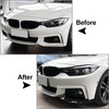 BMW 4-Series Carbon Front Bumper Lip Splitter Side Air Vent Covers (2014-2020)
