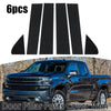 Chevy Silverado GMC Sierra 1500 Black Window Trim Pillar Posts (2019-2022)